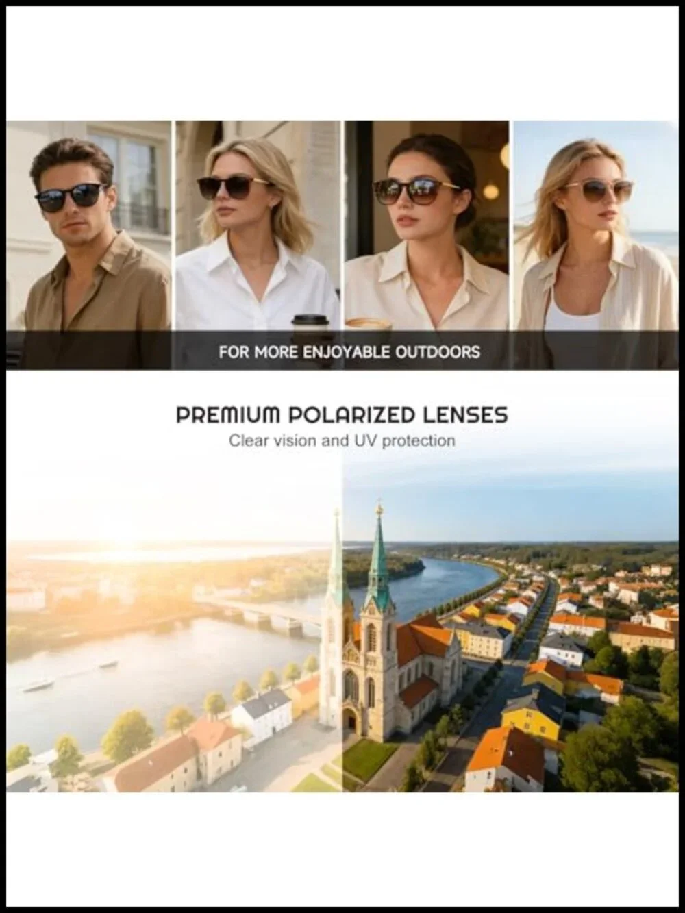 Polarized Sunglasses for Women - Vintage Round Retro Style UV Protection